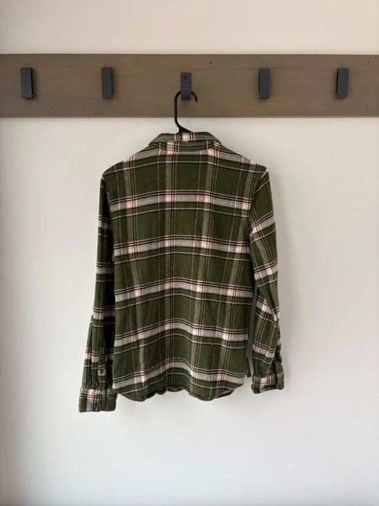 Patagonia Fjord Flannel Shirt Green - Size Small 100% Cotton Button Down - Picture 7 of 7
